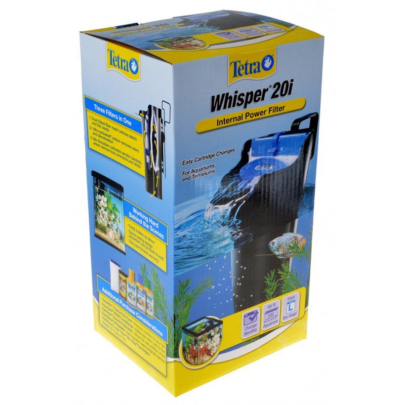 box filters for fish tanks Tetra Whisper Internal Power Filters 4,10,20,40 Gallons – AGE OF AQUARIUMS LIVE FISH AND PLANTS