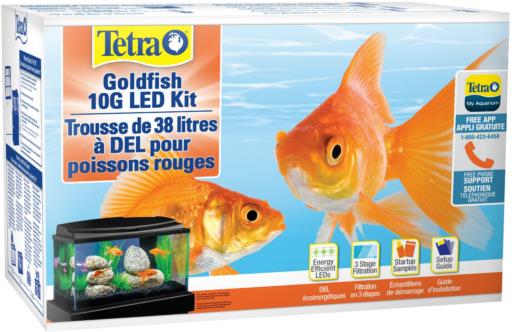 Image showcasing Tetra Goldfish LED Aquarium Kit 10 Gallon – AGE OF AQUARIUMS LIVE FISH ...