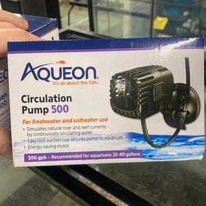 Aqueon circulation pump 500 GPH for 20-40 gallon tanks