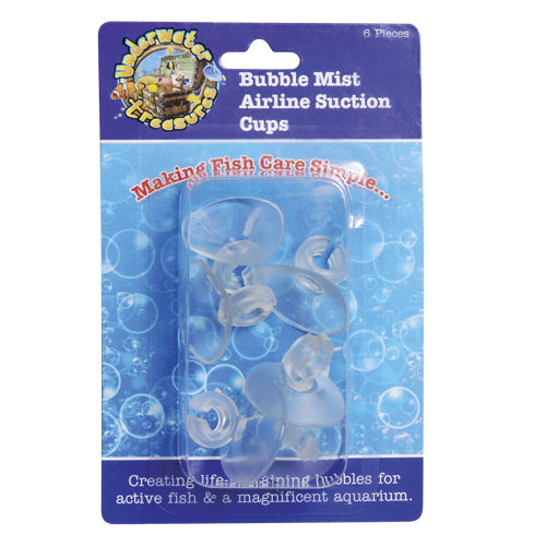 Underwater Treasures Bubble Mist Airline Suction Cups 6 Pack