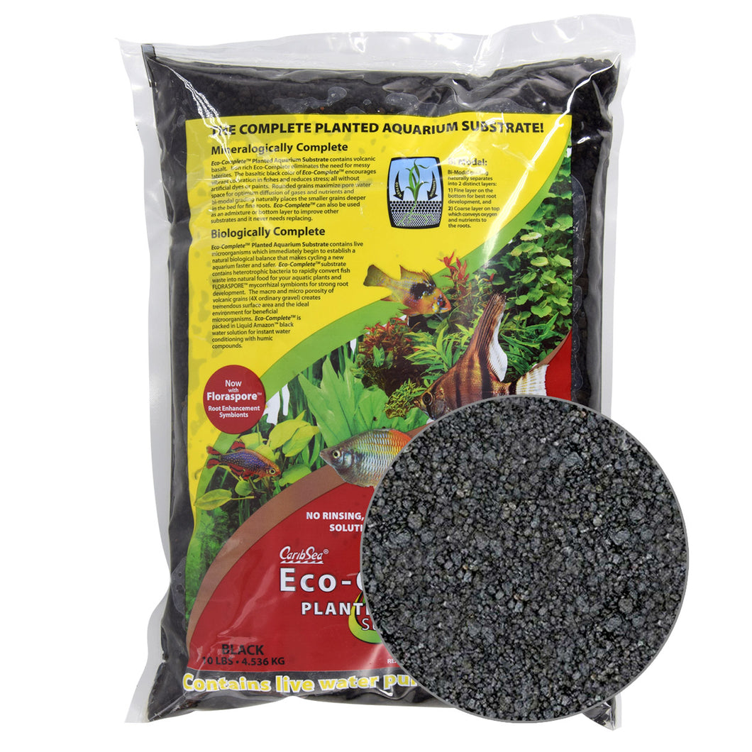 CaribSea Eco-Complete Planted Aquarium Substrate Black, Red